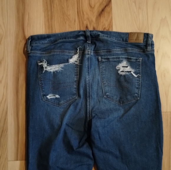 American Eagle next level stretch Hi Rise regular length distressed Jeggings - Picture 5 of 12